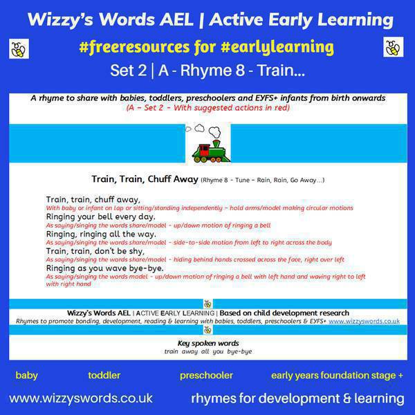 Wizzy’s Words AEL #freeresources Set 2 | #earlylearning #rhymes | Birth to 5+