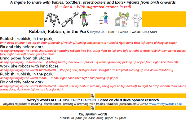 Wizzy's Words AEL | Set 4 A | Toddler to Preschooler to Early Years Foundation Stage and beyond
