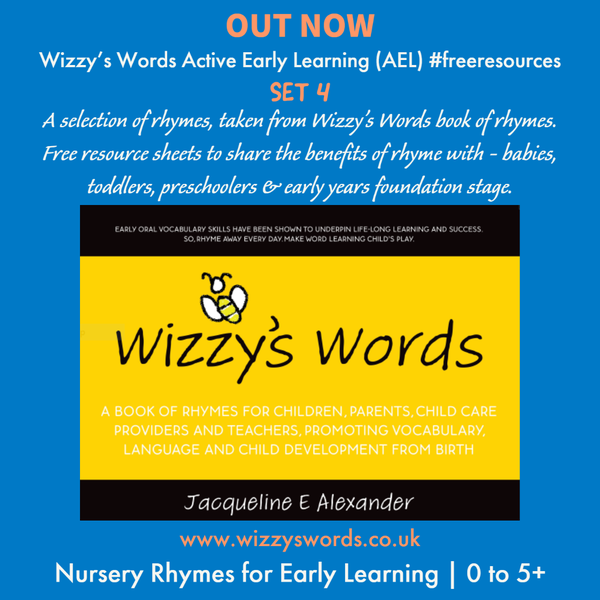 Wizzy’s Words AEL #freeresources Set 4 | #earlylearning #nurseryrhymes | Birth to 5+